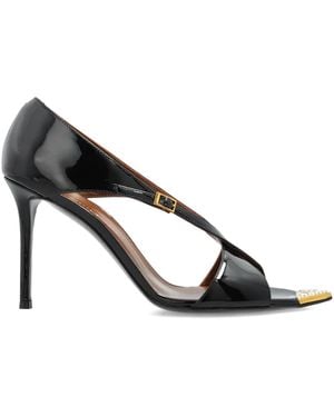Giuseppe Zanotti 90Mm Intrigo Patent-Leather Cross-Strap Heeled Sandals - Brown