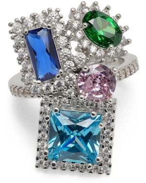 Maison Margiela Stone-Embellished Cluster Ring - Blue