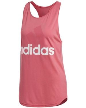 adidas Essentials Linear Logo Tank Top - Pink