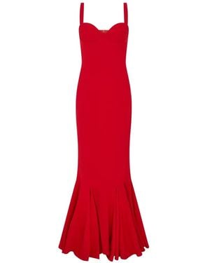 Violante Nessi Petrarca Sculpted Mermaid-Hem Maxi Dress - Red