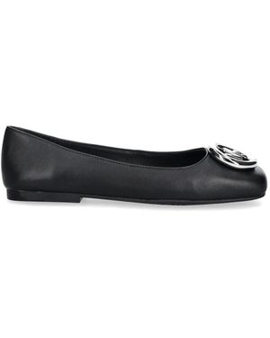 MICHAEL Michael Kors Milan Flex Logo-Plaque Ballet Flats - Black