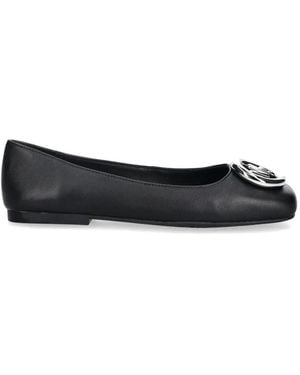 MICHAEL Michael Kors Milan Flex Logo-Plaque Ballet Flats - Black