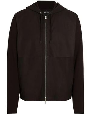 ZEGNA Secondskin Wool Hoodie - Black