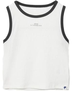 AAPE BY A BATHING AP Logo Printed Top - White