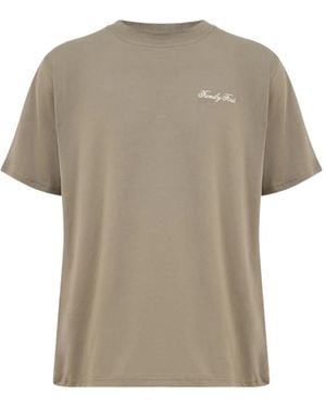 FAMILY FIRST Logo-Embroidered T-Shirt - Grey