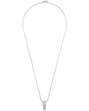 Rick Owens Mini Trunk Pendant Snake-Chain Necklace - White