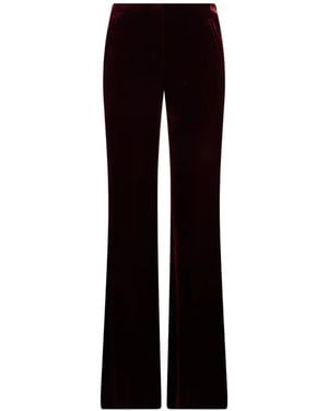 Alberta Ferretti Velvet Flared Pants - Black