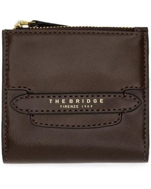 The Bridge Logo-Print Leather Wallet - Brown