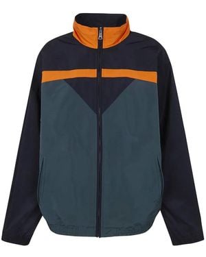 N°21 Colour-Block Zip-Up Bomber Jacket - Blue