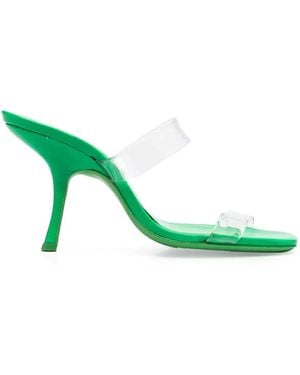 BY FAR Clara 100Mm Square-Toe Sandals - Green