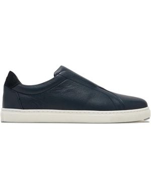 Forsa Charlie Leather Trainers - Blue