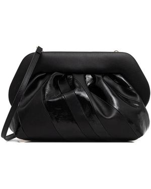 THEMOIRÈ Ruched Clutch Bag - Noir