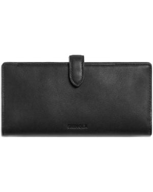 Shinola Continental Snap Leather Wallet - Black