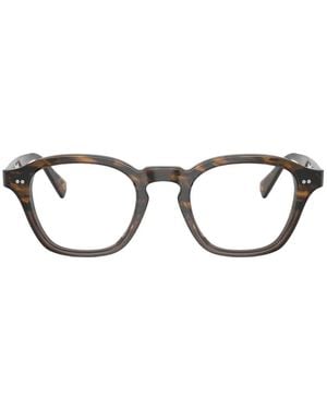 Oliver Peoples Tortoiseshell-Effect Rectangle-Frame Glasses - Brown