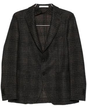 Tagliatore Montecarlo Checked Blazer - Black