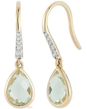 Mateo Amethyst And Diamond Earrings - White