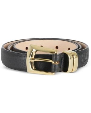 Magda Butrym Logo-Debossed Leather Belt - Black