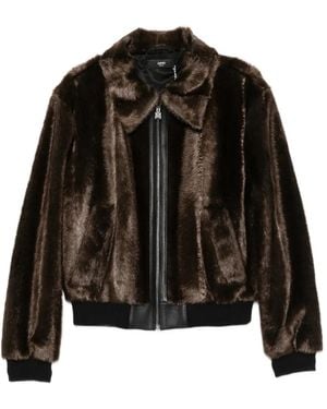 Amiri Faux-Fur Panelled Jacket - Black