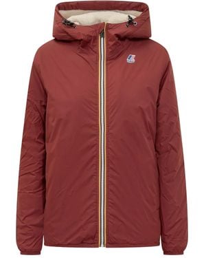 K-Way Hooded Padded Jacket - Red