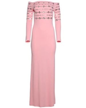 Rabanne Ring-Embellished Off-Shoulder Dress - Pink