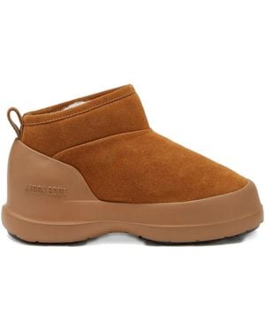 Moon Boot Mezzaluna Suede Low Boots - Brown