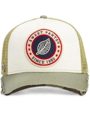 Sweet Pants Logo-Patch Mesh-Panel Cap - Gray