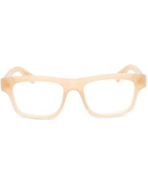Jacquemus Galerie Rectangle-Frame Glasses - Natural