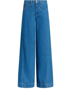Cinq À Sept Carol Wide-Leg Trousers - Blue