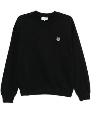 Maison Kitsuné フォックスヘッド スウェットシャツ - ブラック