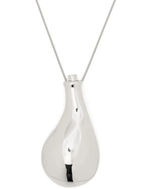 Courreges Flask-Pendant Necklace - White