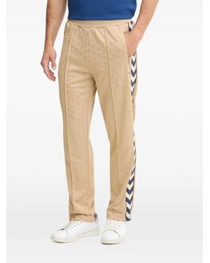 Hummel Archive Chevron-Print Track Trousers - Natural
