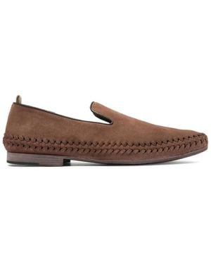 Officine Creative Nazar 001 Woven-Detail Loafers - Brown