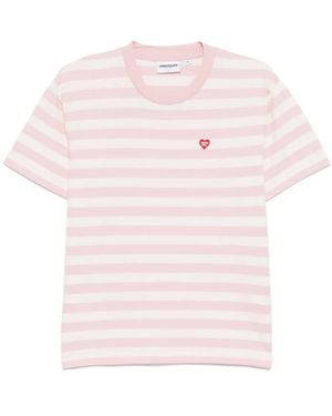 Chocoolate Striped Logo T-Shirt - Pink