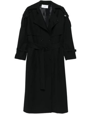 Lardini Gabardina Con Cinturón - Negro