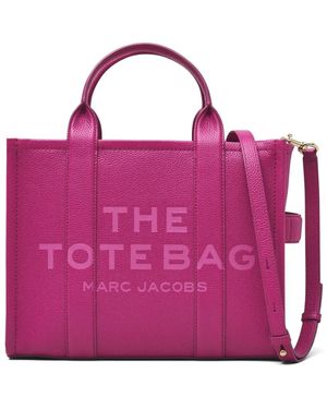 Marc Jacobs ザ ミディアム レザートートバッグ - パープル