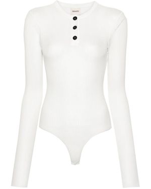 Khaite Janelle Cotton Bodysuit - White