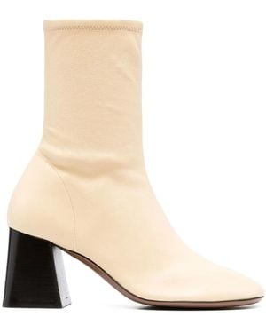Neous Sock-Style Leather Boots - Natural