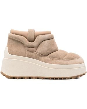 Ash Padded Platform Boots - ナチュラル