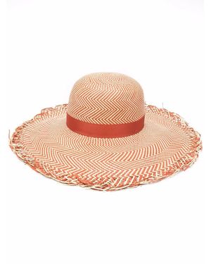 Borsalino Pamela Straw Wide Brim Hat - Multicolor