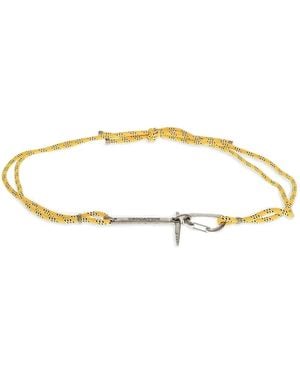 DSquared² Hike Carabiner-Fastening Rope Belt - Metallic
