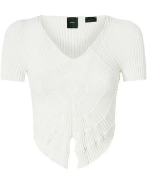 Pinko リブ トップ - ホワイト