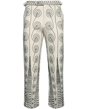 Bode Quillwork Trousers - Grey