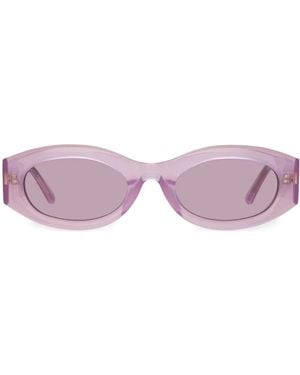 Linda Farrow Occhiali Da Sole Berta Ovali X The Attico - Rosa