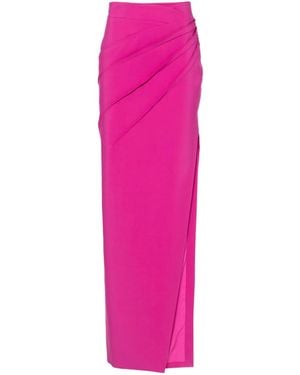 Genny Falda Midi Con Detalles De Cristal - Rosa