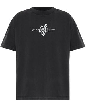 Off-White c/o Virgil Abloh T-Shirt Mit Logo-Print - Schwarz