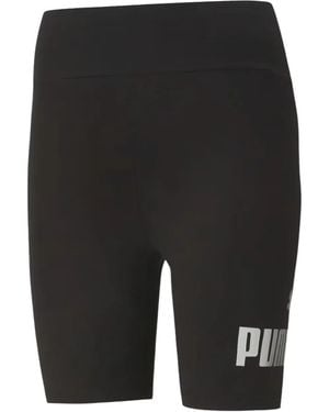 PUMA Logo-Print Shorts - Black