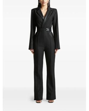 Manière De Voir Tailored Belted Jumpsuit - Black