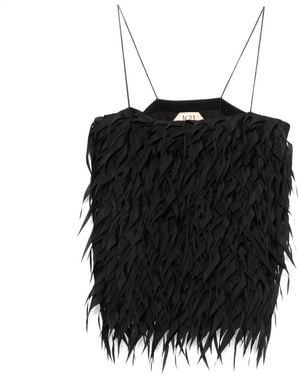 N°21 Fringed Blouse - Black