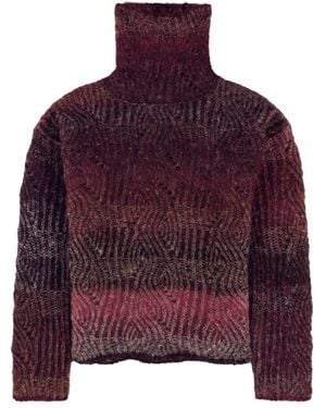 Kangra Jersey con cuello vuelto - Morado