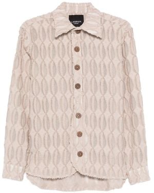 LABRUM LONDON Freetown Monogram-Pattern Shirt - Natural